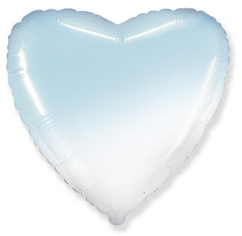 Colour White Blue Heart foil balloon 46 cm ((WP))