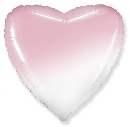 Colour White Pink Heart foil balloon 46 cm ((WP))