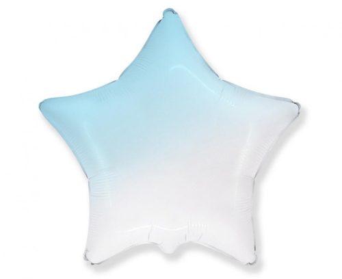 White-Blue Star foil balloon 50 cm ((WP))