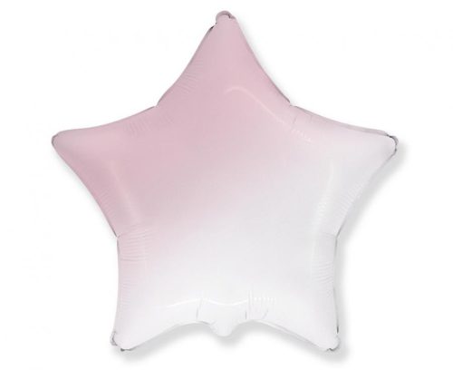 White-Pink Star foil balloon 50 cm ((WP))