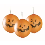   Halloween Pumpkin Pumpkin balloon with ribbon, set of 3, 18 inch (45 cm)