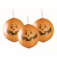 Halloween Pumpkin Pumpkin balloon with ribbon, set of 3, 18 inch (45 cm)