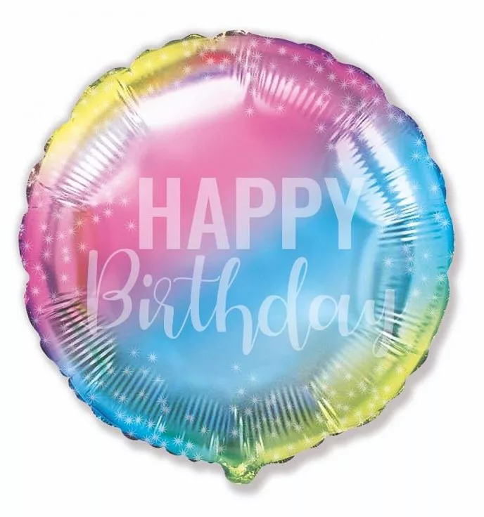 Happy Birthday Pastel Rainbow Happy Birthday foil balloon 46 cm (WP)