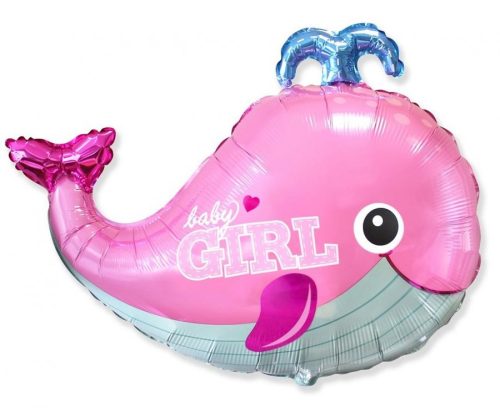 Whale Baby Girl foil balloon 61 cm ((WP))