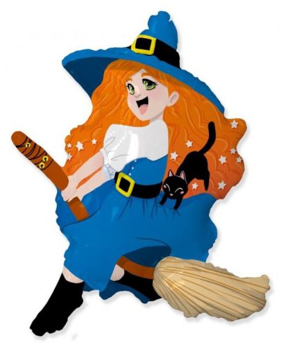 Witch Broom foil balloon 61 cm ((WP))