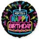 Happy Birthday Neon foil balloon 48 cm