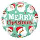 Christmas Santas i foil balloon 46 cm
