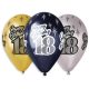 Happy Birthday 18 metallic air-balloon, balloon 6 pieces 12 inch (30 cm)