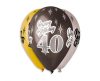 Happy Birthday 40 metallic air-balloon, balloon 6 pieces 12 inch (30 cm)