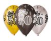 Happy Birthday 50 metallic air-balloon, balloon 6 pieces 12 inch (30 cm)