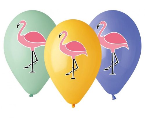 Flamingo air-balloon, balloon 5 pieces 13 inch (33 cm)