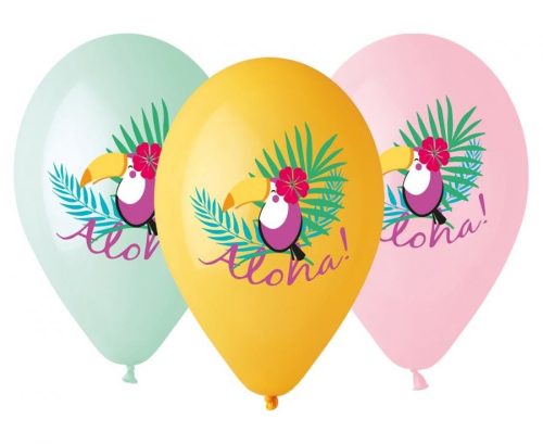 Toucan Toucan Aloha, balloon, 5 pcs 13 inch (33 cm)