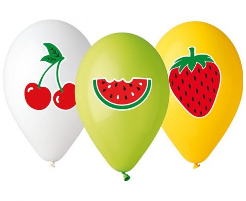 Fruits, Fruits air-balloon, balloon 5 pieces 13 inch (33 cm)
