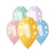 Happy Birthday 1 Star air-balloon, balloon 5 pieces 13 inch (33 cm)
