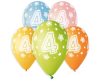 Happy Birthday 4 Star air-balloon, balloon 5 pieces 13 inch (33 cm)