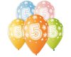 Happy Birthday 5 Star air-balloon, balloon 5 pieces 13 inch (33 cm)
