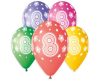 Happy Birthday 8 Star air-balloon, balloon 5 pieces 13 inch (33 cm)