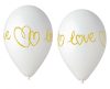 Love White air-balloon, balloon 5 pieces 13 inch (33 cm)