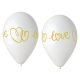 Love White air-balloon, balloon 5 pieces 13 inch (33 cm)