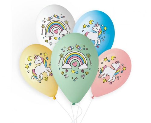 Unicorn Rainbow, Unicorn air-balloon, balloon 5 pcs 13 inch (33cm)