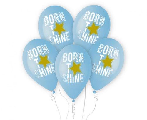 Born to Shine Blue air-balloon, balloon 5 pieces 13 inch (33 cm)