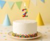 Colour Pick Blocks Building Block Number 2 Birthday Candle