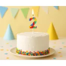 Colour Pick Blocks Building Block Number 2 Birthday Candle