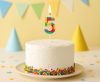 Colour Pick Blocks Building block number candle, birthday candle - number 5