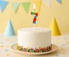 Colour Pick Blocks Building block number 7 cake candle, number candle