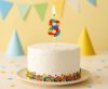 Colour Pick Blocks Building block number 8 candle, numeral candle