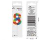Colour Pick Blocks Building block number 8 candle, numeral candle