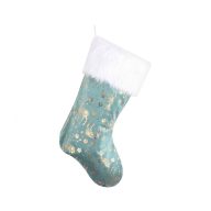   Christmas Frosty Blue Reindeer fireplace stocking, boot 49 cm