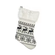 Christmas White Snowflake Fireplace Stocking, Boot 41 cm