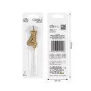 Number Champagne Crown Gold number 4 candle, cake candle 6 cm