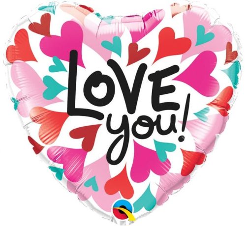 Love Converging Hearts foil balloon 46 cm