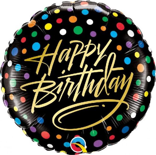 Happy Birthday Dots foil balloon 46 cm