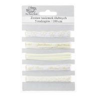 Wedding White i ribbon set 5 pcs