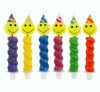Smilies with hats cake candle set 6 pieces