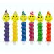 Smilies with hats cake candle set 6 pieces