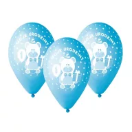   Happy Birthday My 1st Birthday balloon, set of 5 balloons, 12 inch (30 cm)