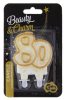 Gold glittery 80 as Gold cake candle, number candle
