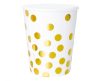 Dots Gold Dots White paper cup 6 pcs 270 ml