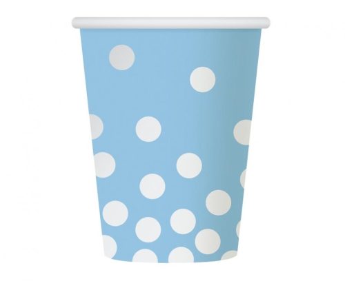 Dots Silver Dots Blue paper cup 6 pcs 270 ml