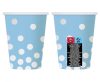 Dots Silver Dots Blue paper cup 6 pcs 270 ml