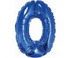 Blue, Blue mini number 0 foil balloon 35 cm