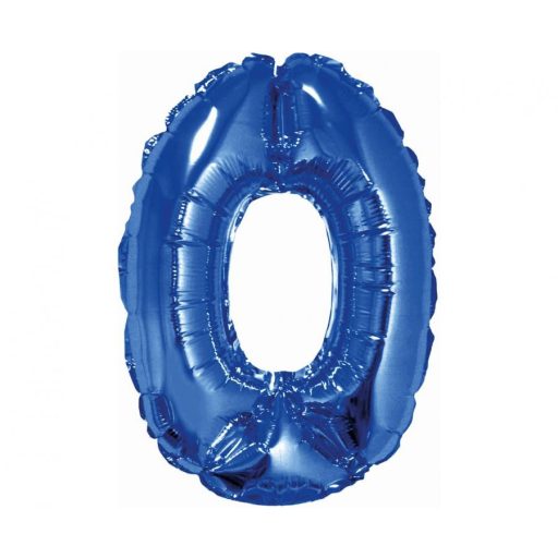 Number Blue 0 mini number foil balloon 35 cm