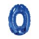 Blue, Blue mini number 0 foil balloon 35 cm