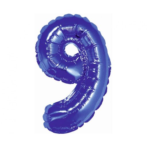 Number Blue, Blue number 9 mini foil balloon 35 cm