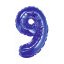 Number Blue, Blue number 9 mini foil balloon 35 cm