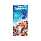 Number Blue, Blue number 9 mini foil balloon 35 cm